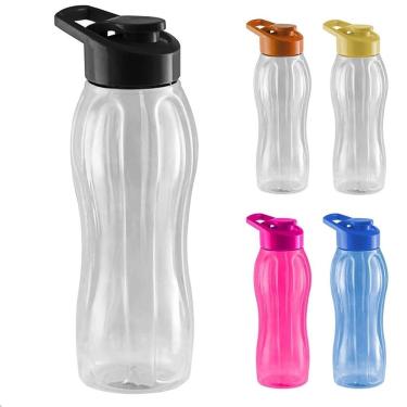 Imagem de Squeeze Garrafa com Tampa 1 Litro Cores Diversas Livre de bpa Plasduran - PANAMI