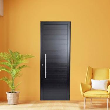 Imagem de Porta de Aluminio Lambri 210x100cm com Puxador Linha Premium Lux-esqua