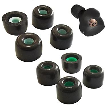 Imagem de Luckvan Pontas auriculares de espuma de memória para Sony WF-1000XM4 pontas auriculares de substituição Sony pontas de espuma para Sony WF WI XBA Series WF-SP900 WF-XB700 WI-1000X Capa de carregamento compatível com 4 pares LM preta