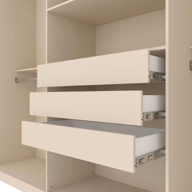 Imagem de Guarda Roupa Casal Bartira Genova Com 6 Portas 3 Gavetas Areia