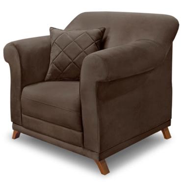 Imagem de Poltrona Decorativa Retro Polo Com Almofada Veludo 2231 Ezz 2231