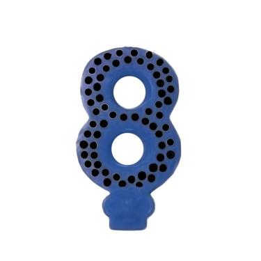Imagem de Vela De Aniversário Poá Azul - N8
