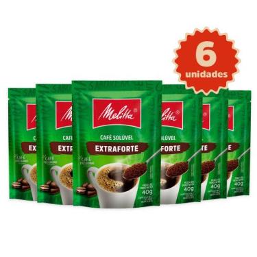 Imagem de Kit 6 Cafés Solúvel Melitta Extraforte Sachê 40g