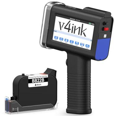 Imagem de Impressora portátil portátil portátil BT-HH6105B2 V4ink BentSAI (BT-HH6105B2) com tela sensível ao toque de LED HD de 4,3 polegadas para código QR, data de produção de códigos de barras faça você mesmo impressão de logotipo na bolsa de cartão, caixa de cartão, etiqueta de ornamento