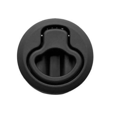 Imagem de Puxador Redondo Plástico ABS Preto S/ Chave Motorhome Barco - Noster N