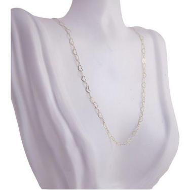 Imagem de Cordão Elos De Coração Ouro 18k 750 Feminino 50 Cm. Legítimo - JOIE JO