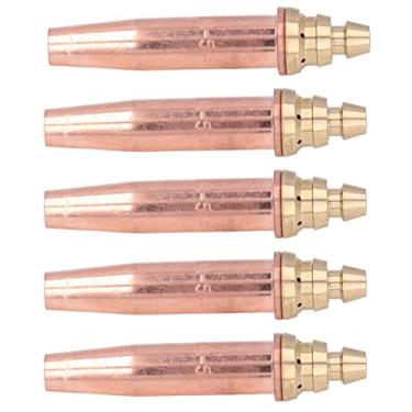 Imagem de ZAWELIYO 5PCS Dicas De Corte Split Isobaric Gás Soldagem Bicos Tocha De Máquina, CNC Processado, Latão e Cobre Materiais, para Industrial e Gás (G03-5#)