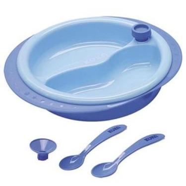 Imagem de Prato Térmico Infantil Com Divisória Azul- Kuka Baby