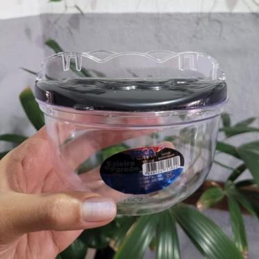 Imagem de Saleiro de Parede Acrílico Transparente com Tampa Plástica – Porta Sal Resistente para Cozinha, Fixação na Parede, Fácil Limpeza e Durável (Preto)