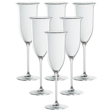 Imagem de Taça 190ml em Acrílico para Champanhe, Espumante, Vinho e Drinks. Kit com 6 Taças Kaballa