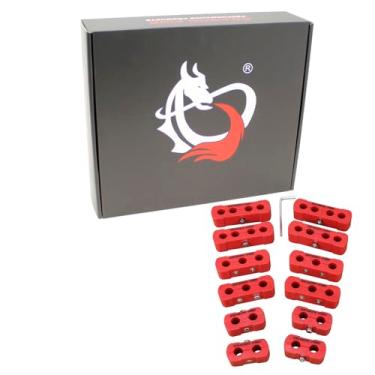 Imagem de AIP Electronics Dragon Fire Race Series Kit de grampo separador de fio de vela de ignição universal compatível com todos os fios de plugue de 8,5 mm a 10,2 mm OEM compatível com WS1001