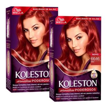 Imagem de Kit 2 Tinta de Cabelo Koleston Cereja 6646