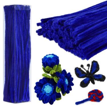 Imagem de Limpadores de cachimbo Iuuidu Royal Blue Chenille Stem 200 unidades
