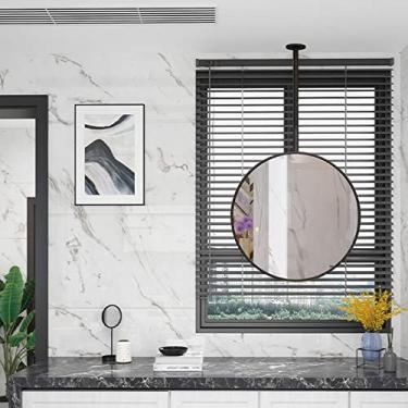 Imagem de EHVYBDX Espelho cosmético espelhos decorativos de parede com haste de pendurar no teto, espelho de vaidade espelho flutuante para banheiro simples, espelhos decorativos de vestiário para casa ou hotel