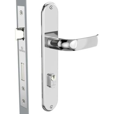 Imagem de Fechadura Icaro Externa Espelho Cromado 55mm ESP19 55x70 PY53 Soprano