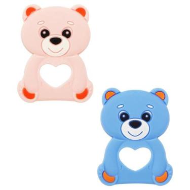 Imagem de Mordedor de Silicone Urso Divertido Bebê 4m+ Alívio Dentição Texturiza
