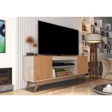 Imagem de Rack malibu off white/nature  mdk moveis - GERMAI