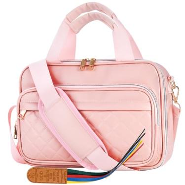 Imagem de Sacola Bíblica com Marcador de Livro de Fita para Mulheres e Homens, Capa Bíblica de Couro Durável com Alça de Ombro e Alça, Estojo Bíblico com Vários Bolsos de Grande Capacidade, Presente Elegante