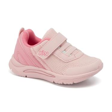 Imagem de Klin New Sport Mini, Tênis Infantil Menina, Rosa Claro/Rosa Doce, Tamanho 23, Fechamento em Velcro, Material Respirável, Conforto Anatômico