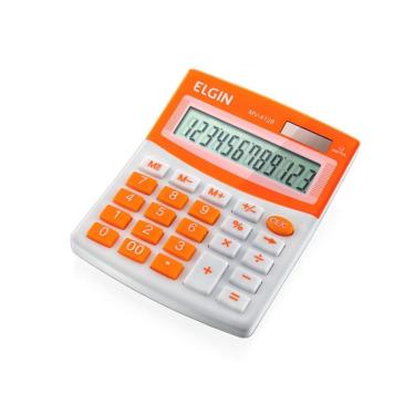 Imagem de Calculadora De Mesa 12 Digitos Cor Laranja Mv-4128 Elgin [f108]