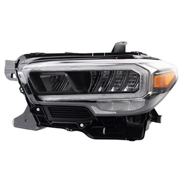 Imagem de TRQ Conjunto de farol do lado esquerdo do motorista para Toyota Tacoma Limited 2020-2023 Toyota Tacoma TRD Off-Road 2020-2023 sem pacote TRD Pro 2020-2023 Toyota Tacoma TRD Sport sem pacote TRD Pro