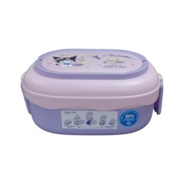 Imagem de Lancheira Infantil com Dupla Camada, Alça de Transporte, Talher Incluso,Lancheiras e Bolsas Reutilizáveis, Lancheiras, Marmitas Capacidade 1600ml