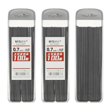Imagem de PATIKIL 300 peças de grafite mecânico HB, refil de grafite preto de 0,7 mm, refis de lápis resistente à quebra para escrita, material de escritório, cinza