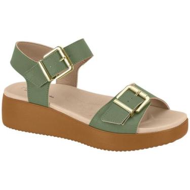 Imagem de Sandalia Ortopedica Modare Conforto Anabela Leve Feminina, Verde, 35
