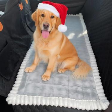 Imagem de WTHAVEN Capa de assento de carro de cachorro para banco traseiro, cama de cachorro para carro, adequada para extensores de banco traseiro, protetor de assento de carro, antiderrapante, macio, durável