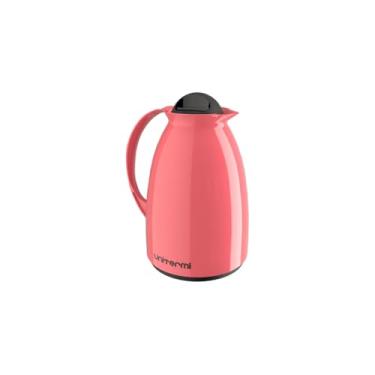 Imagem de Garrafa Térmica para Água Café Chá, 650ml, Rosa Salmão, Ampola de Vidro, Conservação Térmica 8 Horas, Livre de BPA, 21,5cm Altura