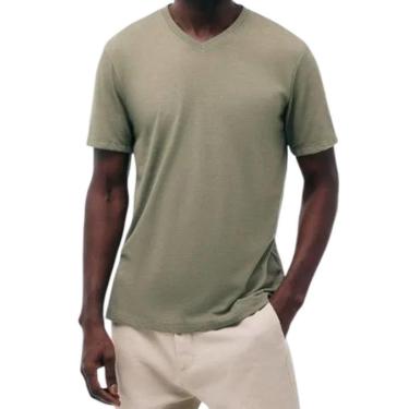 Imagem de Camiseta Masculina Hering MC Regular Mescla Verde - 022BMG9E-Masculino