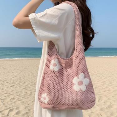 Imagem de Bolsa de mão única respirável para mulheres, homens, mães, pais, amantes, viagens, resort, férias, 1 peça, rosa, 14.18X15.36X0.79inch