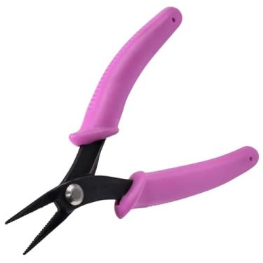 Imagem de Alicates de nariz longo especialidade alicate de ponta pontiaguda garras serrilhadas mini corrente de agulha fabricação de joias fio de dobra abrir e fechar anéis de salto