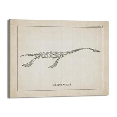 Imagem de Arte de parede de esqueleto de dinossauro vintage paleontologia pôsteres de arte de fósseis de dinossauros impressões de arte tricerátopo esboços fotos decoração de quarto de menino (SKU3,20.3x30.5 cm