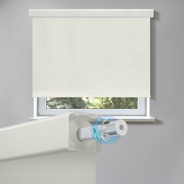 Imagem de Amgo Persianas de rolo blackout, persianas de rolo sem fio de parada livre, persianas escurecidas de ambiente de fácil instalação, persianas com isolamento térmico para casa, quarto, escritório e