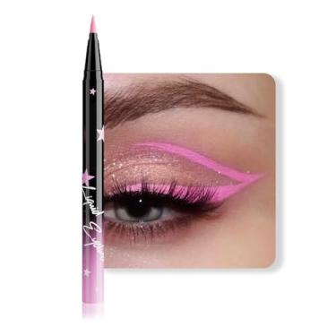 Imagem de Delineador líquido fosco rosa à prova d'água à prova de manchas, delineador de olhos rosa para pintura corporal facial, delineador de longa duração, delineador fino de secagem rápida, lápis de