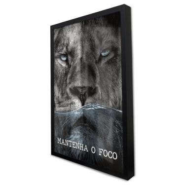 Imagem de Quadro Motivacional Mantenha o Foco em Moldura Caixa - TaColado, 40x60