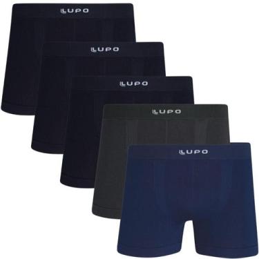 Imagem de Kit 5 Cueca Lupo Boxer Masculina Micromodal Sem Costura 661, Sortido 5