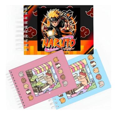 Imagem de Caderno de Colorir MDM Trio 58-59pg Capa Dura Espiral Wire-O Duplo Kit com 3 Azul Rosa...