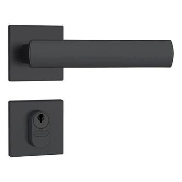 Imagem de Fechadura Stam Porta Externa 803/35 Preto Roseta Aço Inox Co - Congrat