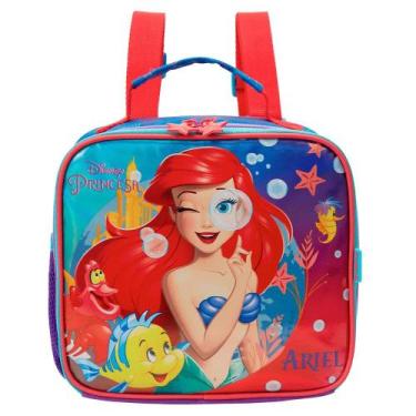 Imagem de Lancheira Térmica Escolar Infantil Princesa Ariel Disney, Roxo