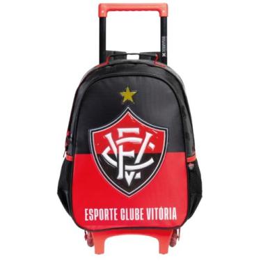 Imagem de Mochila Escolar Rodas e Alças Futebol Vitória 16558 Original