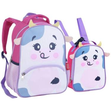 Imagem de Kit Mochila Pequena E Lancheira Térmica Infantil Creche Escola 0 a 4 A