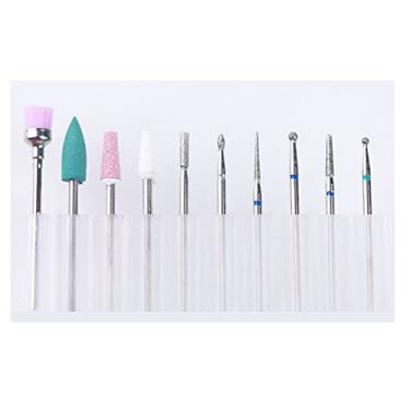 Imagem de Qudai Conjunto de cabeças de moagem de manicure de 10 peças de alta resistência, remoção rápida de unhas, acessórios para máquina de moagem de cabeça de polimento BD