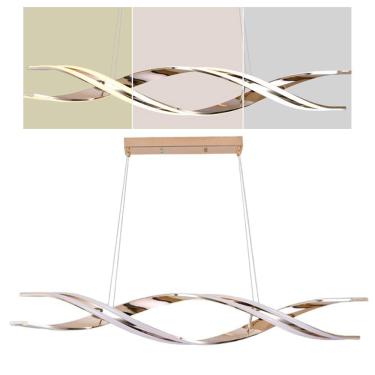 Imagem de Lustre Luminaria Pendente Luxo Molecular DNA 76W Super Led Iluminaçao Decoraçao Espiral