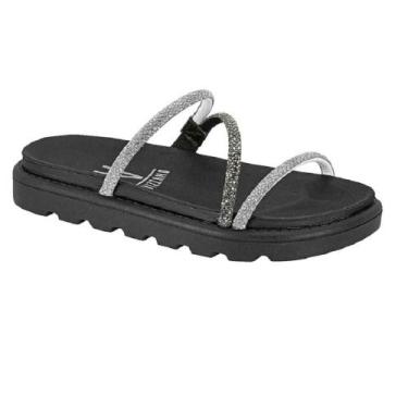 Imagem de Papete vizzano 3 tira pronta strass 6459.118.24698, 36, Preto