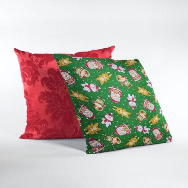 Imagem de Kit 2 Capas de Almofada de Natal Natalina Decorativas 45 x 45 - Millen