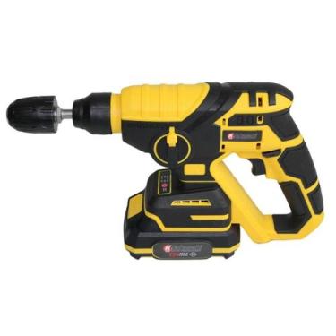 Imagem de Martelete Rotativo Com 2  Bateria e Acessórios Muito Útil!!! - Knakasa