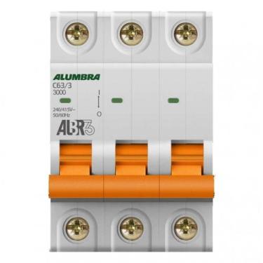 Imagem de Disjuntor Tripolar DIN 3 Polos 63a Curva C ALBR3 - Alumbra