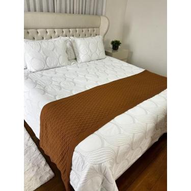 Imagem de Peseira Manta Tricot Sala Cama Casal Queen 230x60cm Veneza - Calu Tric
